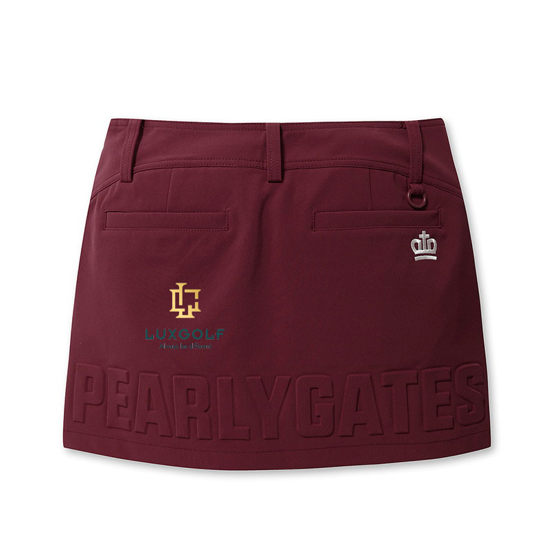 Chân váy golf Pearly Gates 73362 màu rượu vang vay-golf-pearly-gates-mau-do-man-xe-mot-ben-2