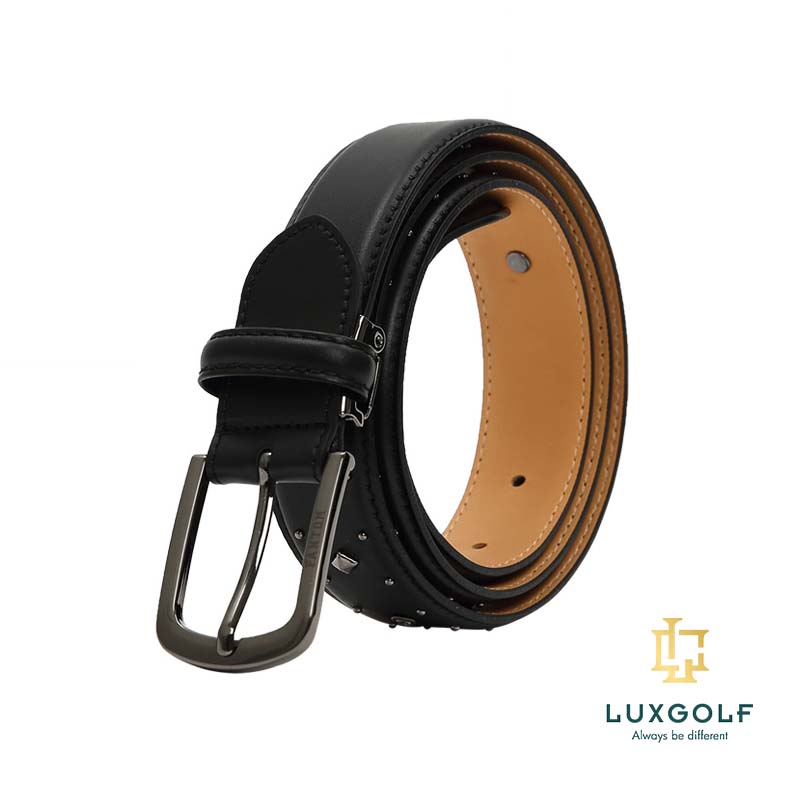 Thắt lưng golf nữ Fantom 91871, da bò, màu đen That-lung-golf-nu-Fantom-da bo-hoa-tiet-kim-loai-mau-den-2