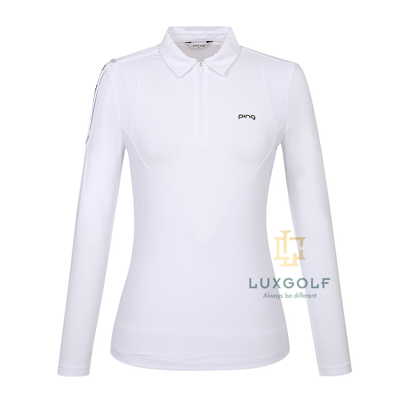 ao-golf-nu-dai-tay-half-zip-ping-pb1056-WH ao-golf-nu-dai-tay-half-zip-ping-pb1056-WH