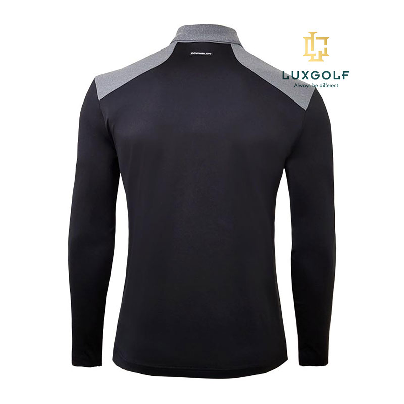 Ao-golf-nam-polo-dai-tay-Downblow-mau-den-phoi-nguc-vai-xam-2 Ao-golf-nam-polo-dai-tay-Downblow-mau-den-phoi-nguc-vai-xam-2